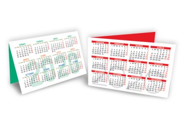 Stampa online Calendari Tascabili Pieghevoli Doppi