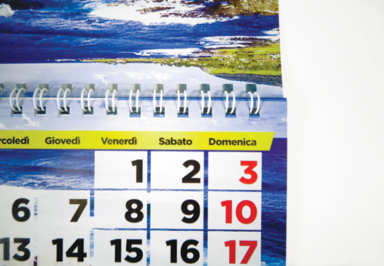 Calendario da tavolo con spirale midi personalizzato - DUELLE